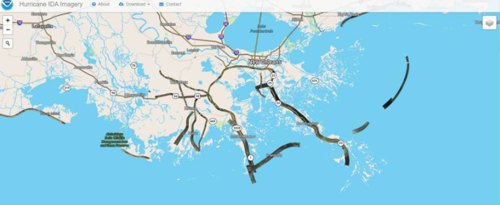 NOAA captures damage from Hurricane Ida with airborne digital imagery