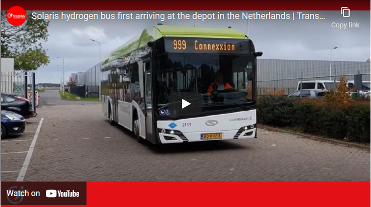 First hydrogen-powered buses arrive in Zuid-Holland, the Netherlands